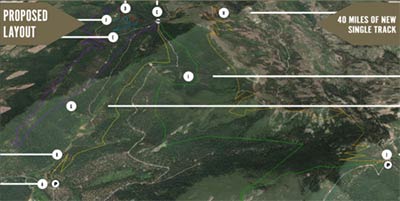 Colby Mountain aerial pointing out each trail